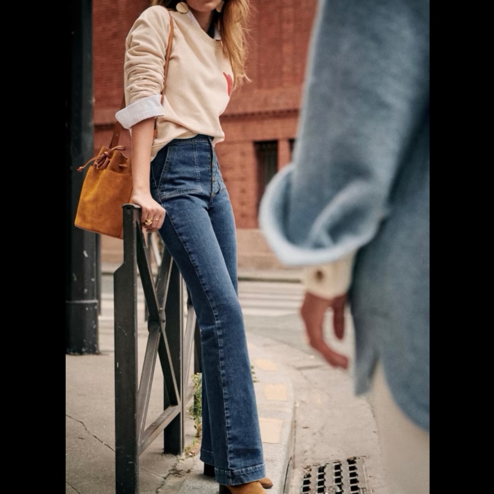 Sézane | Tommy Trousers Denim Jeans Pants 42